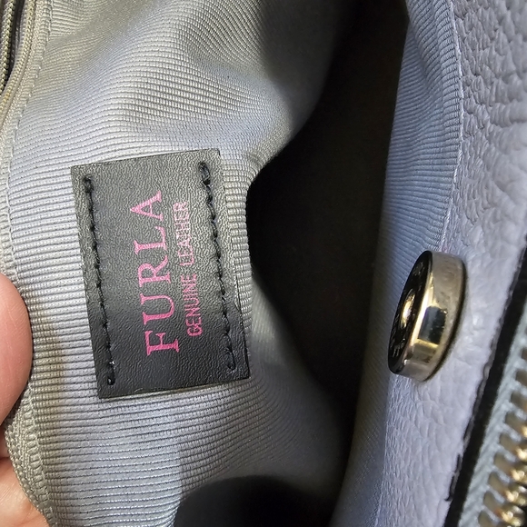 Furla Gray Leather Tote Bag - Picture 3 of 13